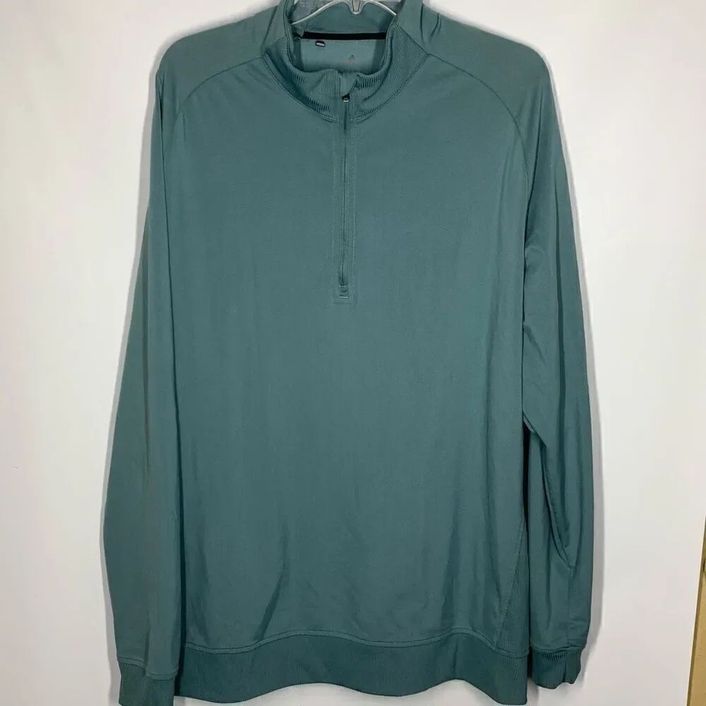 Adidas Men's Long Sleeve Stand-Up Collar Golf Half Zip Sweatshirt Size XL